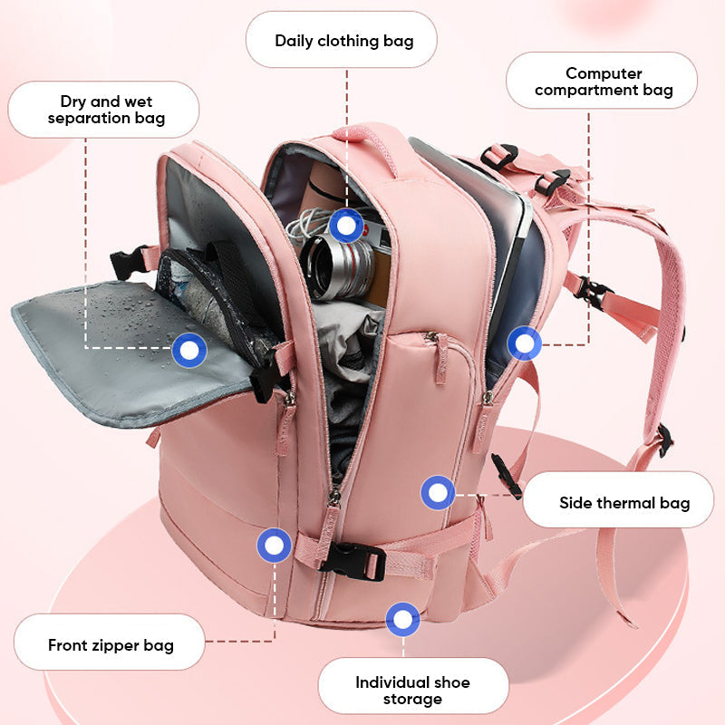 Olvoria | Women's Large Waterproof Travel Backpack