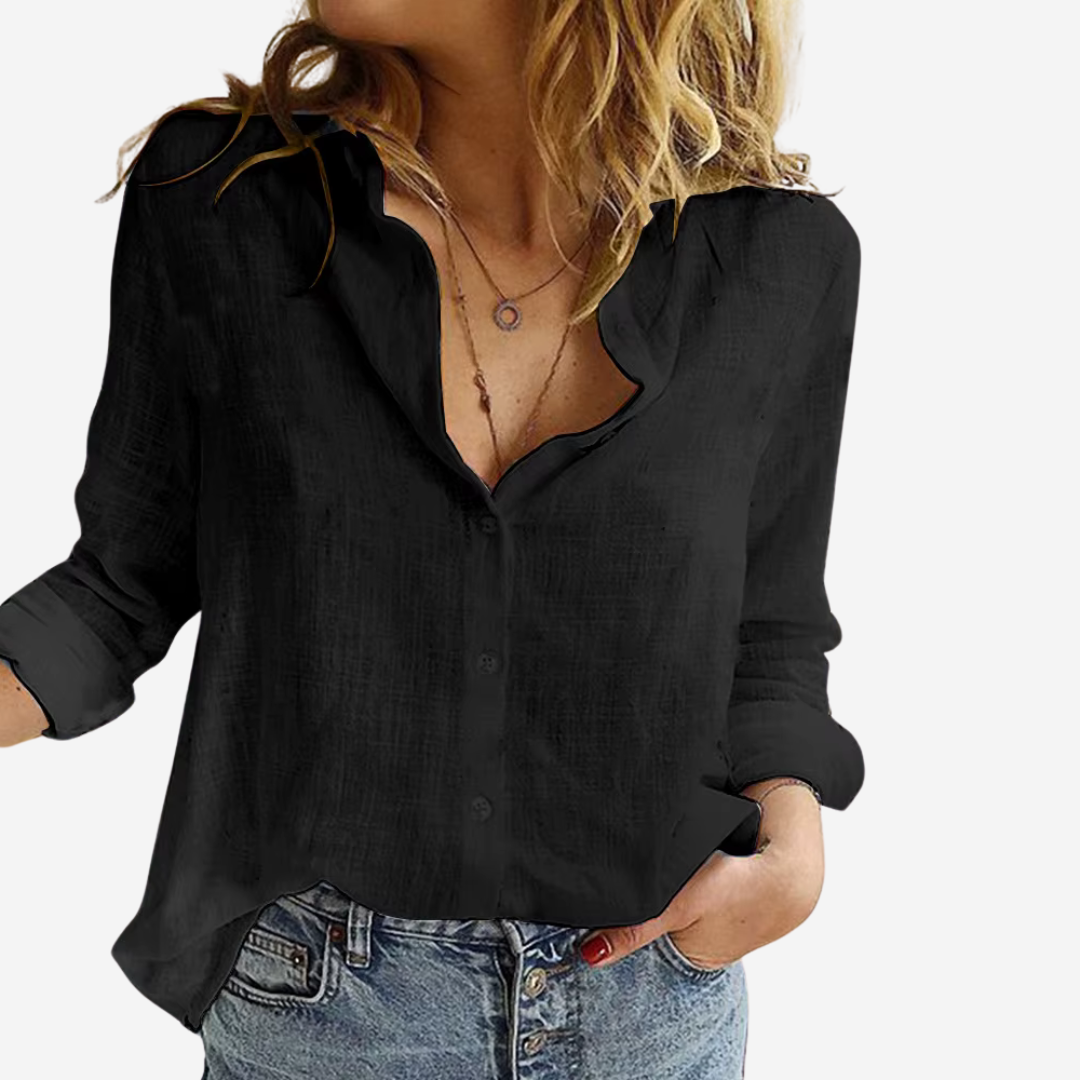 Olvoria | Women's Long Sleeve Button-Down Shirt