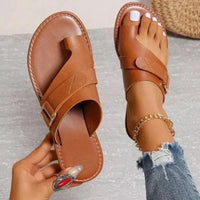 Olvoria | Sandales orthopédiques en cuir pour femmes avec correction hallux valgus