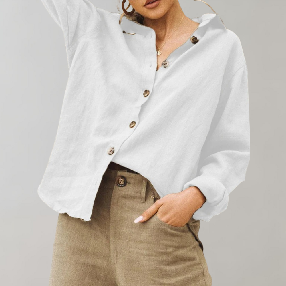 Olvoria | Women's Oversized Button-Down Blouse