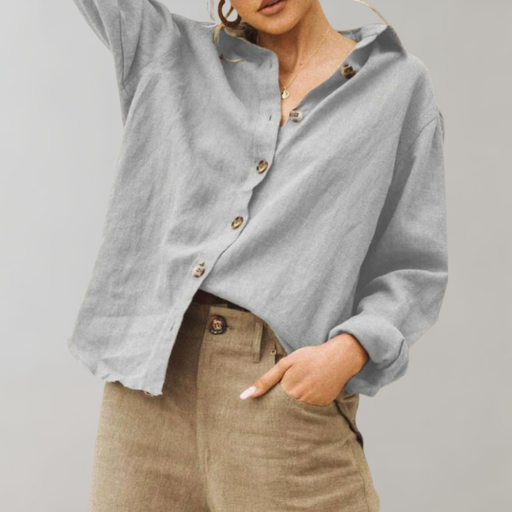 Olvoria | Women's Relaxed Fit Button-Down Shirt