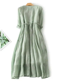 Olvoria | Dámske midi šaty s volánmi vpredu