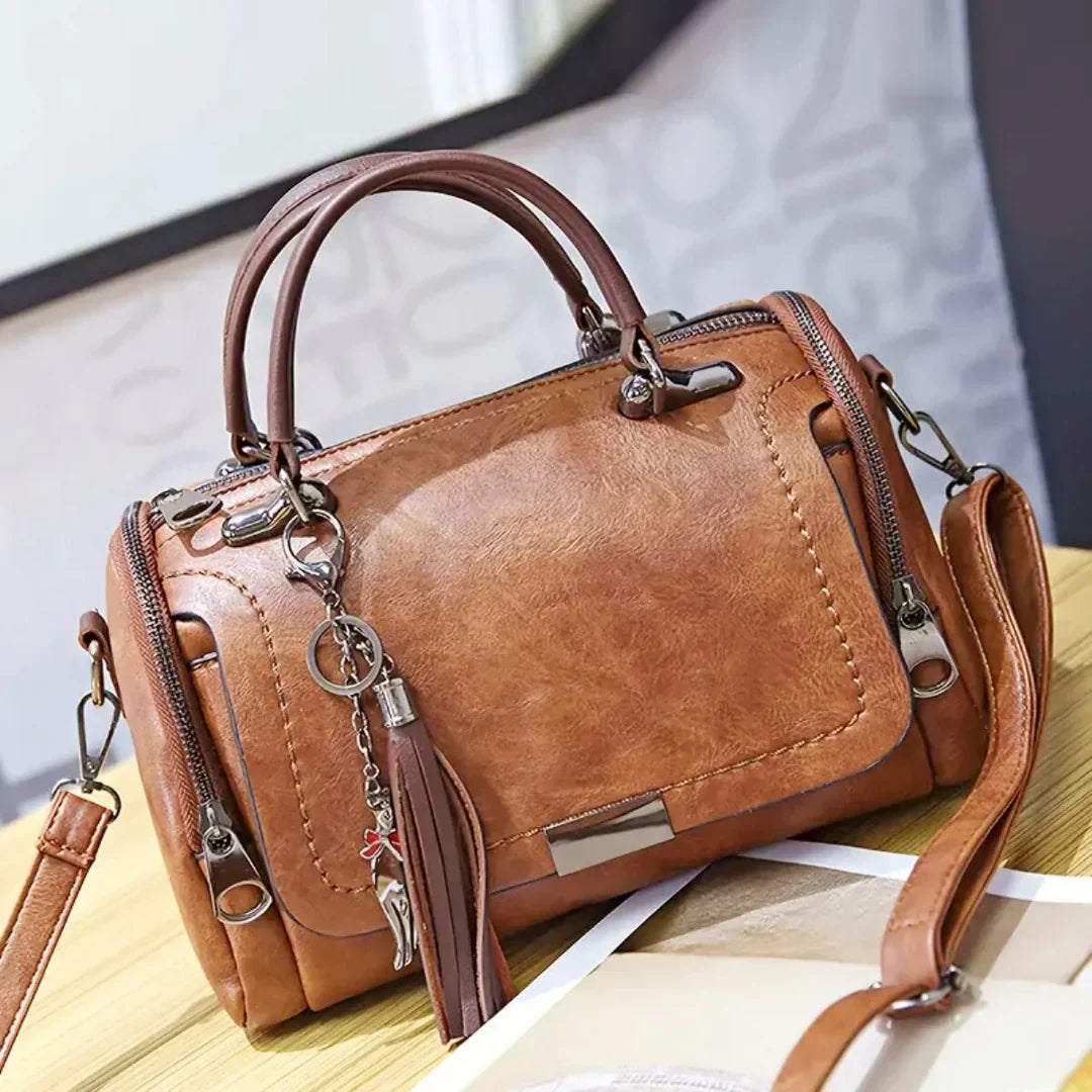 Olvoria | Women's Satchel Handbag with Detachable Strap