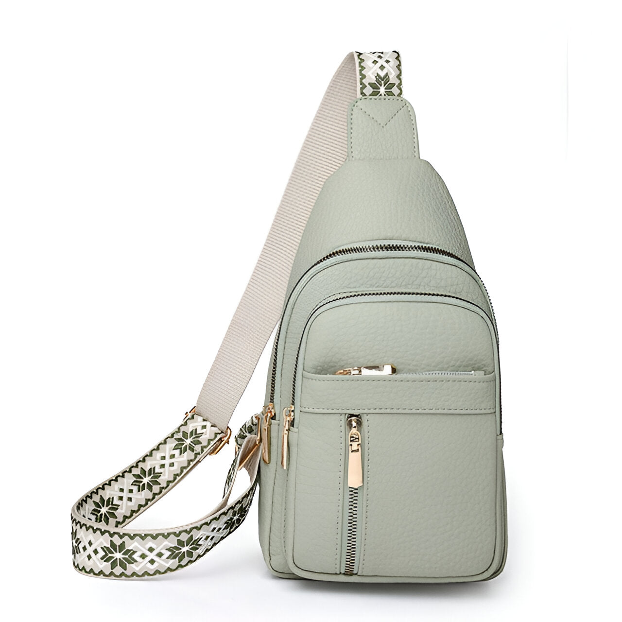 Olvoria | Women's Sling Backpack with Patterned Strap