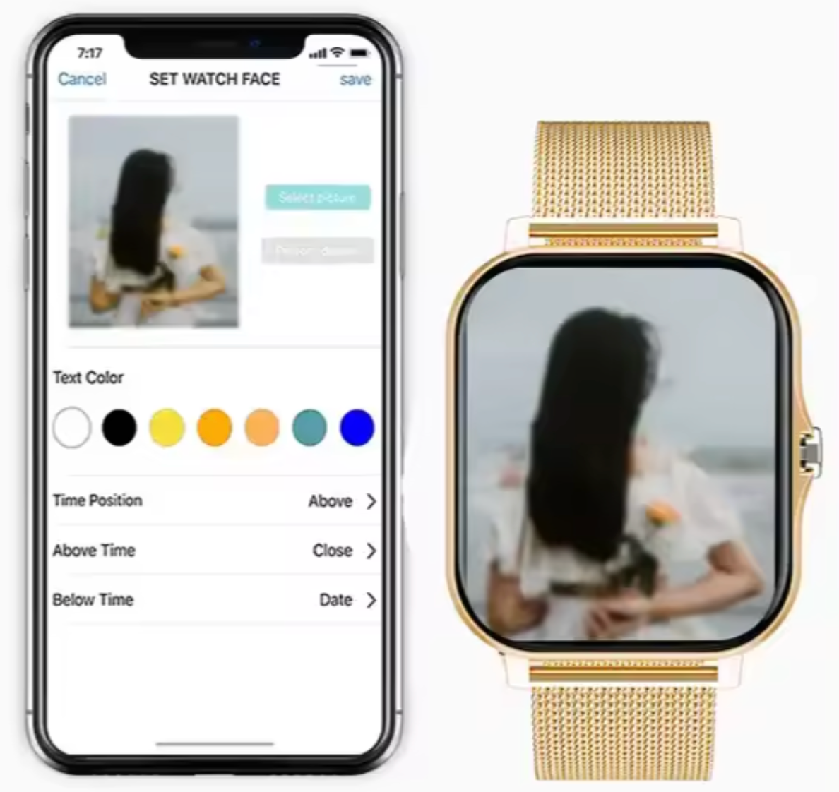 Olvoria | Women's Smartwatch Fitness Tracker Milanese Band