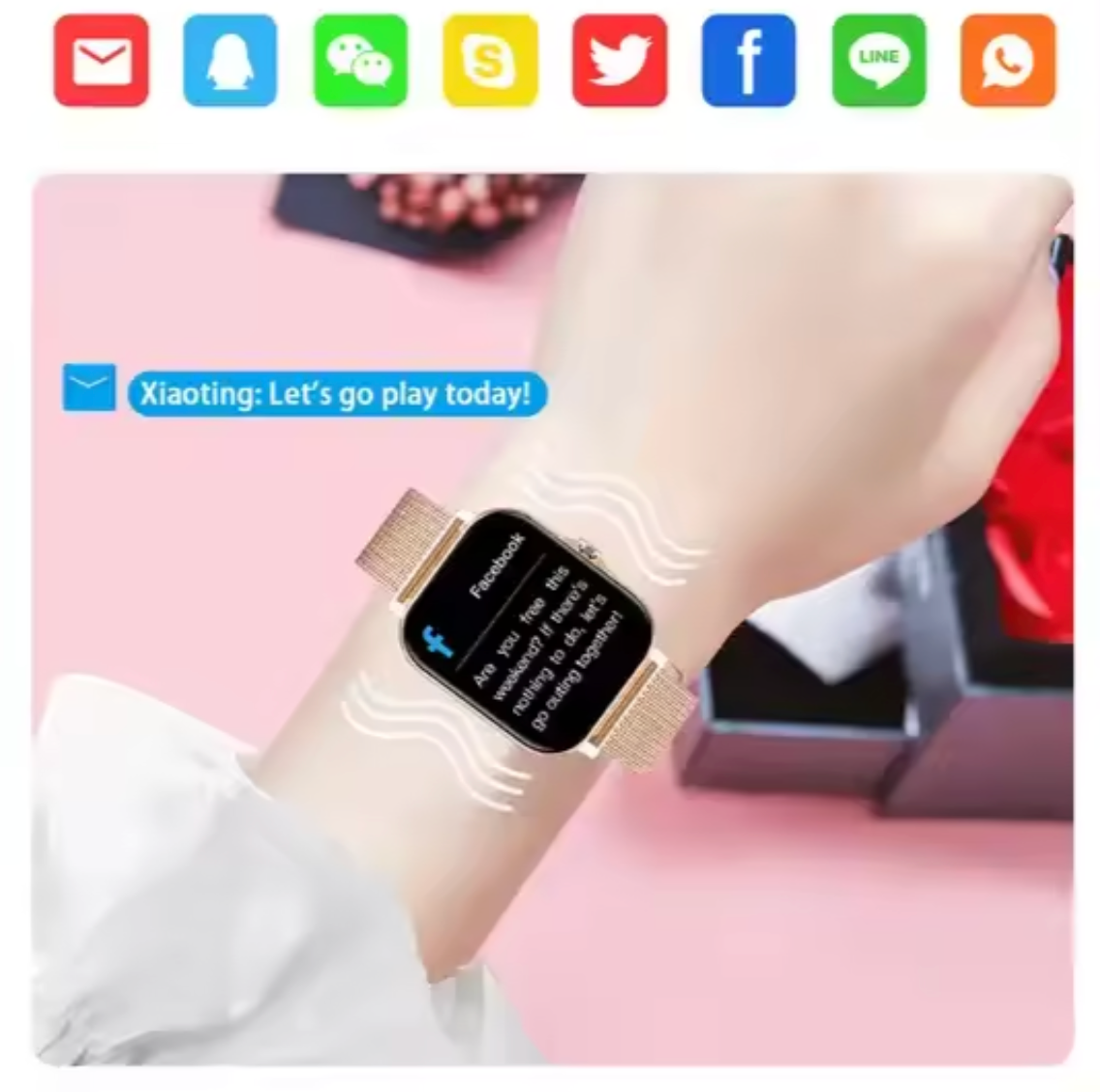 Olvoria | Women's Smartwatch with Mesh Band