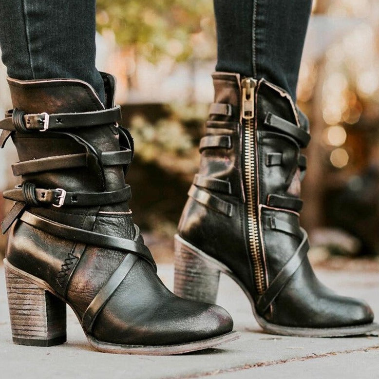 Olvoria | Women's Strappy Ankle Boots