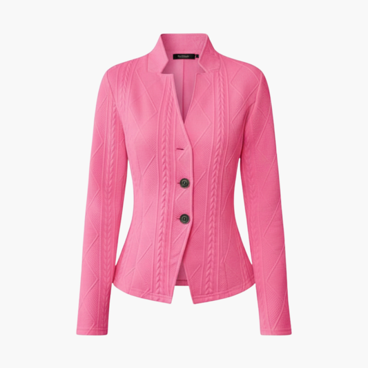 Olvoria | Women's Textured Blazer with Button Closure