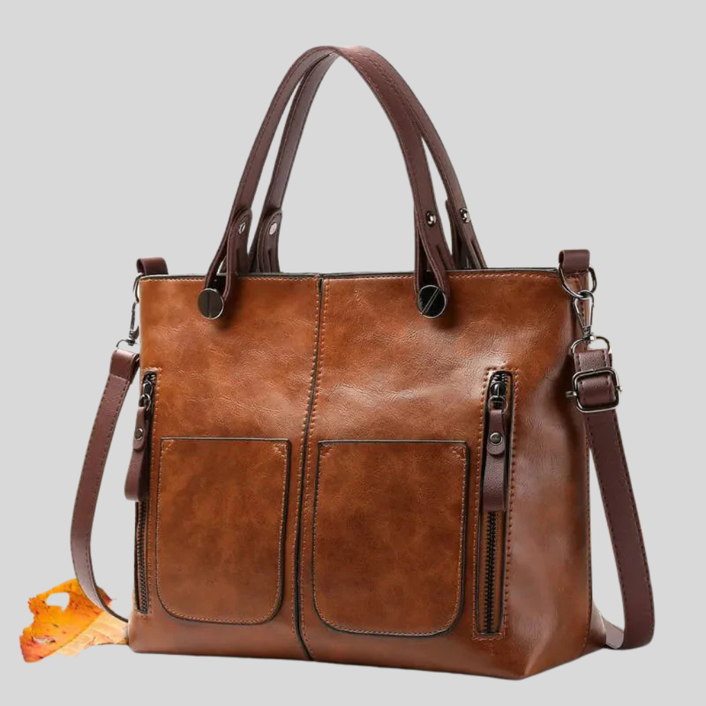 Olvoria | Women's Tote Bag with Front Pockets
