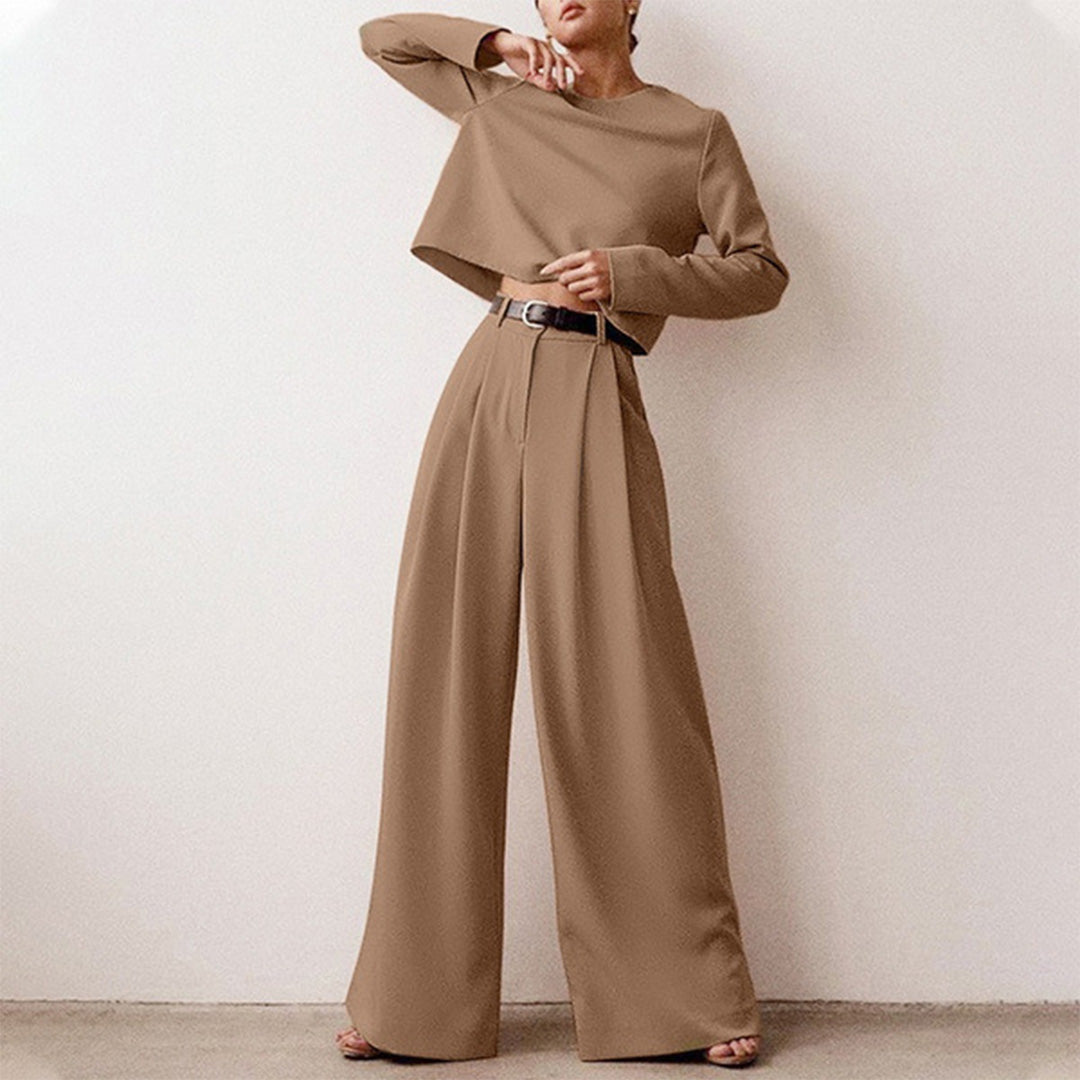Olvoria | Women's Two-Piece Wide Leg Pant Set