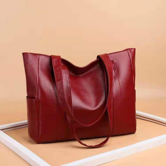 Olvoria | Women's Vintage Tote Bag with Side Pockets