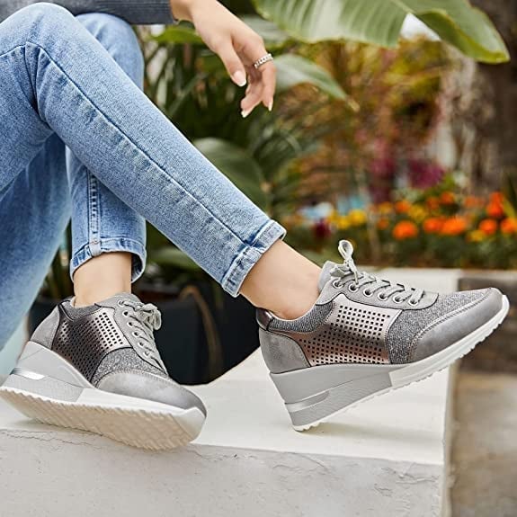 Olvoria | Women's Wedge Sneakers with Hidden Heel