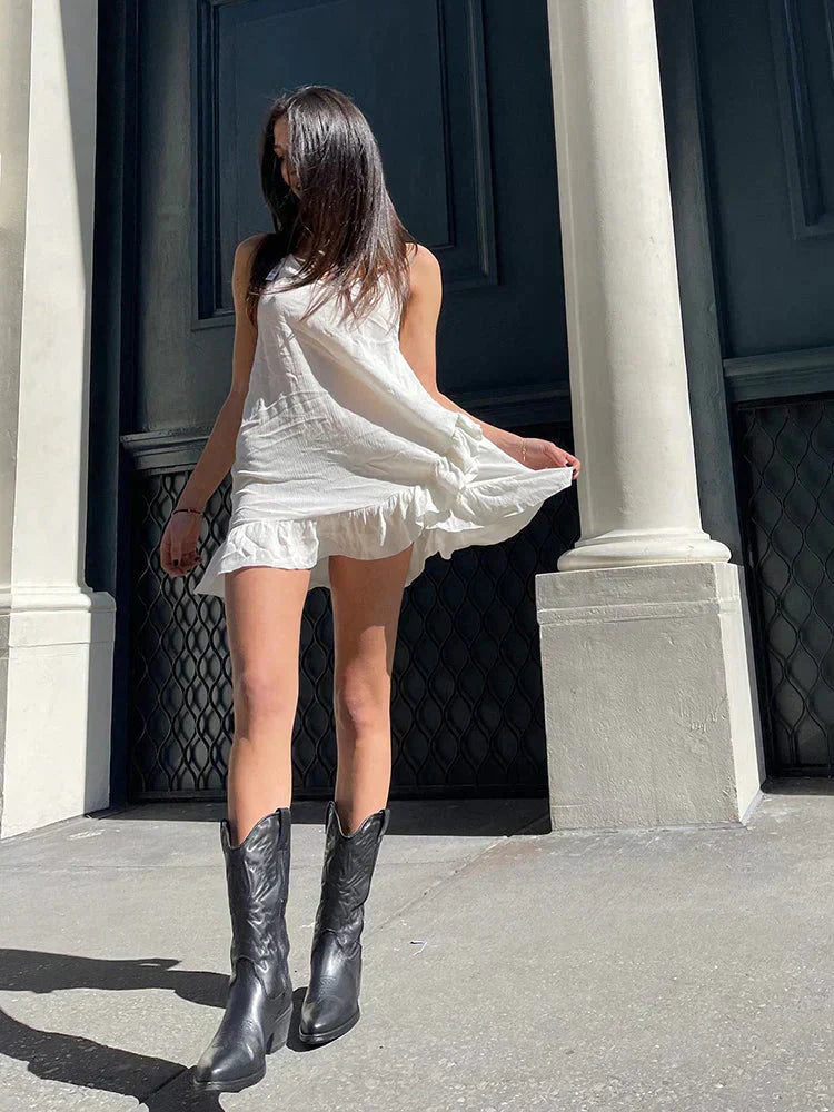 Olvoria | Women's Western Cowboy Boots with Metallic Finish