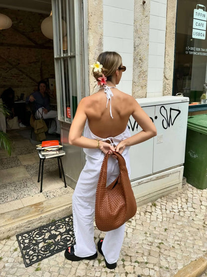 Olvoria | Women's Woven Hobo Bag