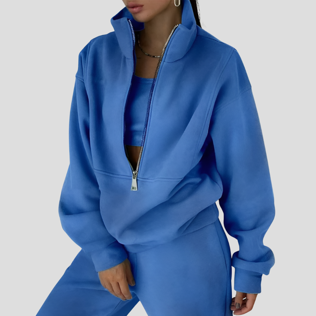 Olvoria | Women's Zipper Tracksuit Set