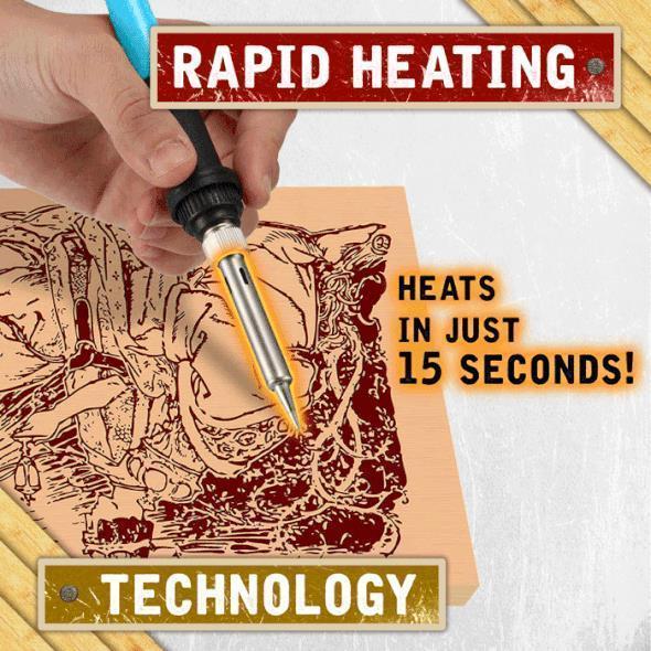 Olvoria | Wood Burning Kit | Adjustable Temperature & 28 Tips | Creative Hobby