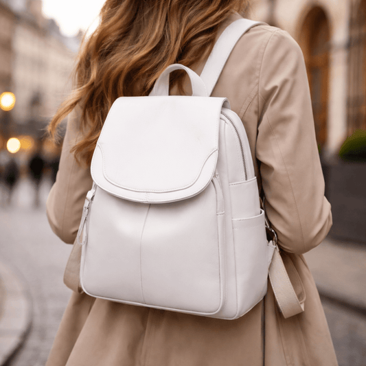 OPULENZA – Elegant Anti-Theft Leather Backpack for Women