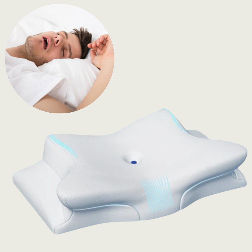Oreiller anti-ronflement avec soutien ergonomique du cou et de la tête
