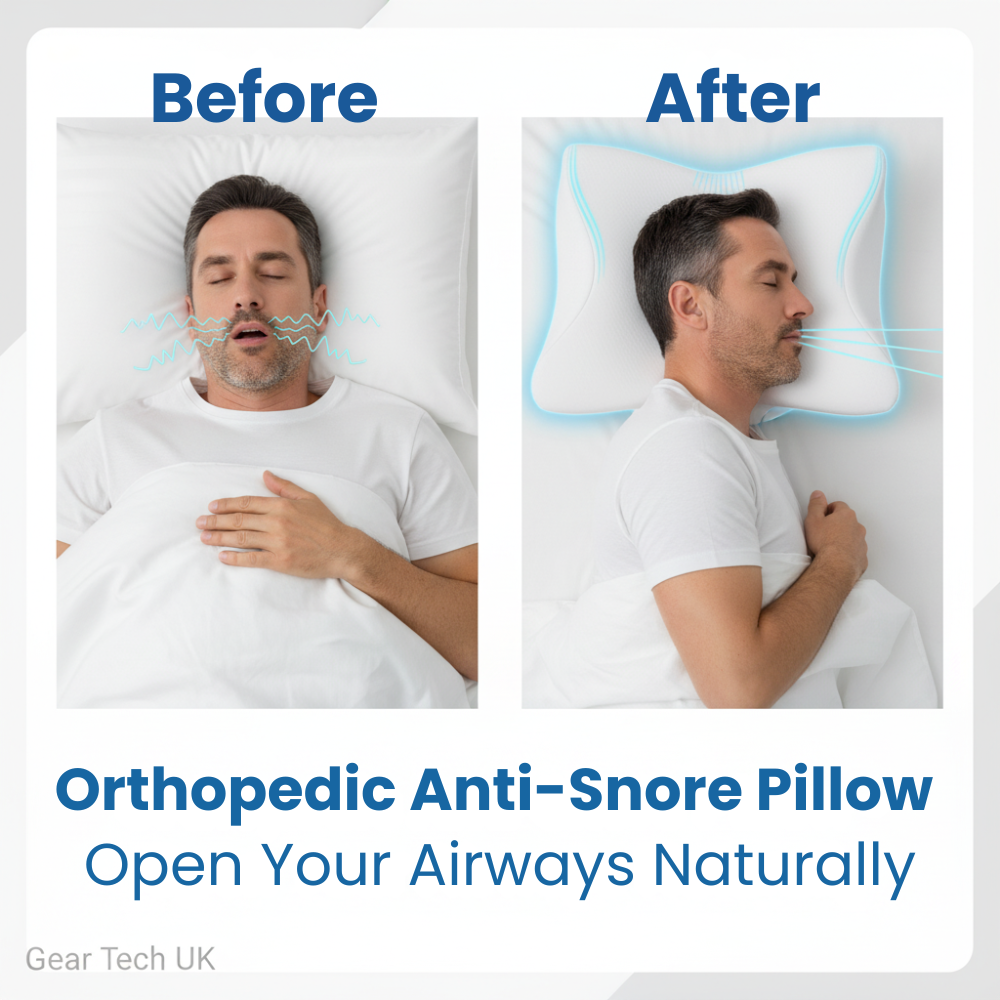 Oreiller anti-ronflement avec soutien ergonomique du cou et de la tête