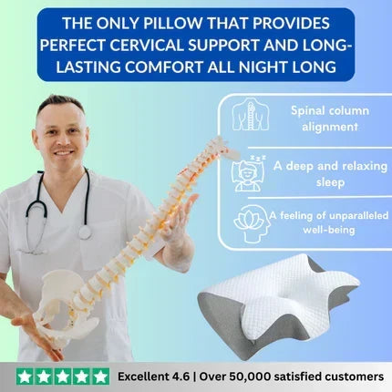Oreiller cervical en mousse à mémoire de forme pour un sommeil sans douleur