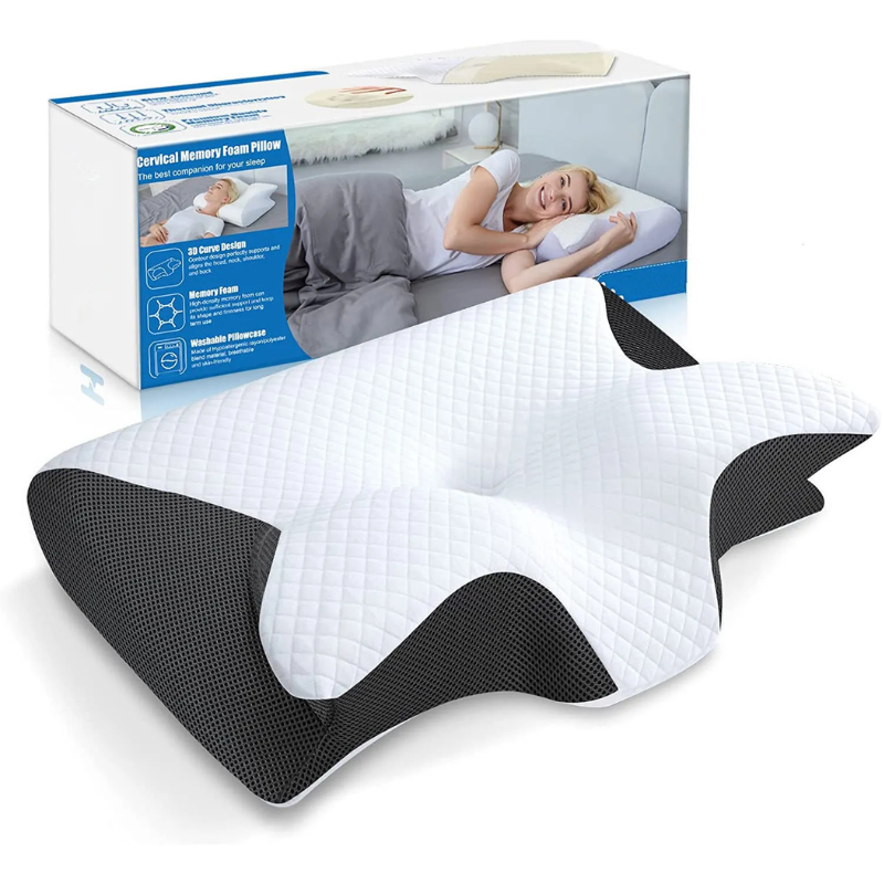 Oreiller cervical en mousse à mémoire de forme pour un sommeil sans douleur