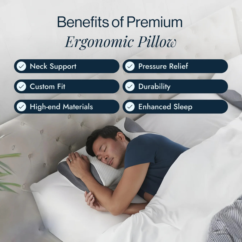 Oreiller cervical en mousse à mémoire de forme pour un sommeil sans douleur