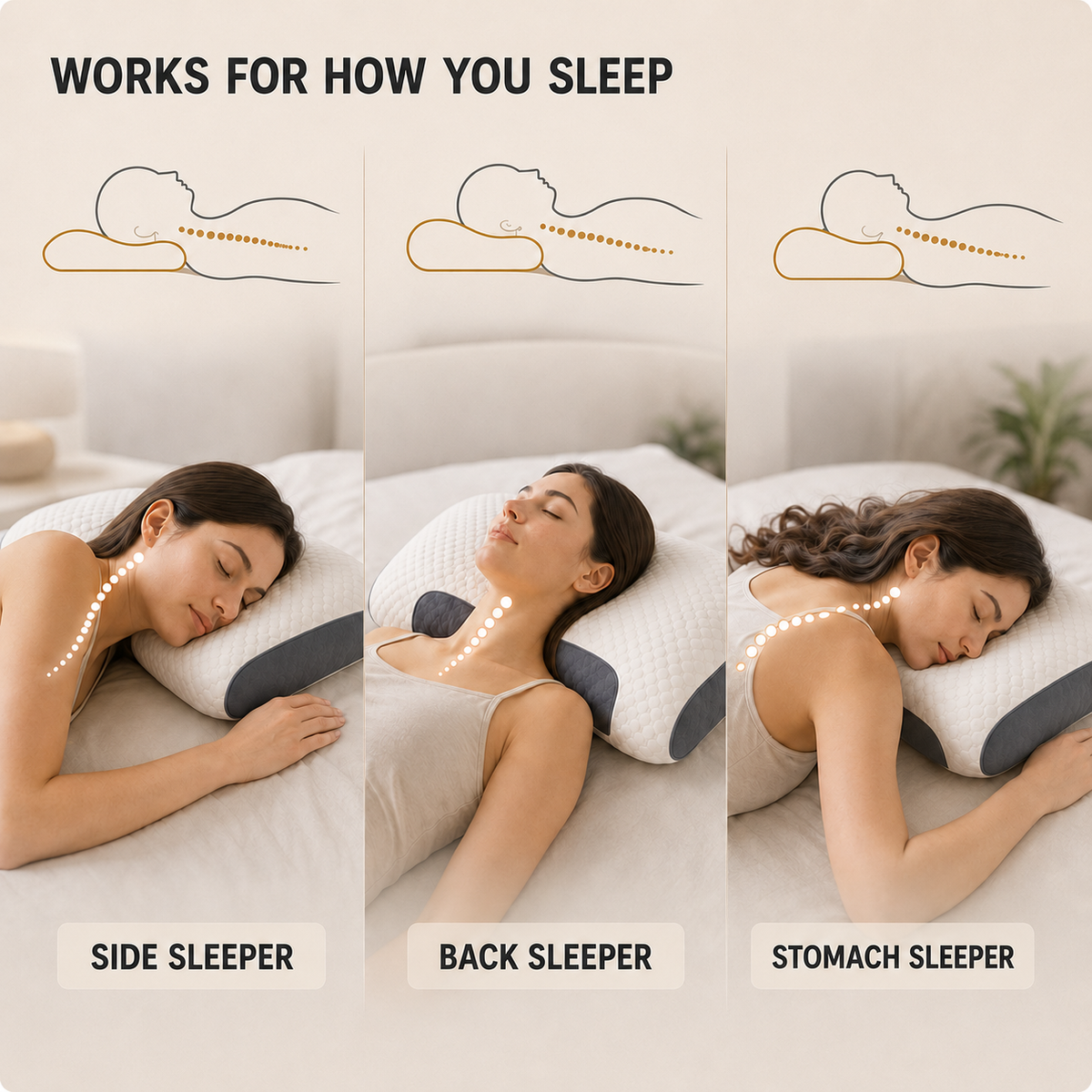 Oreiller cervical ergonomique