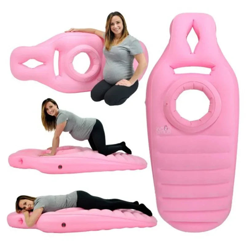 Oreiller de grossesse et tapis de yoga gonflables – Idéal pour des nuits confortables et un soutien