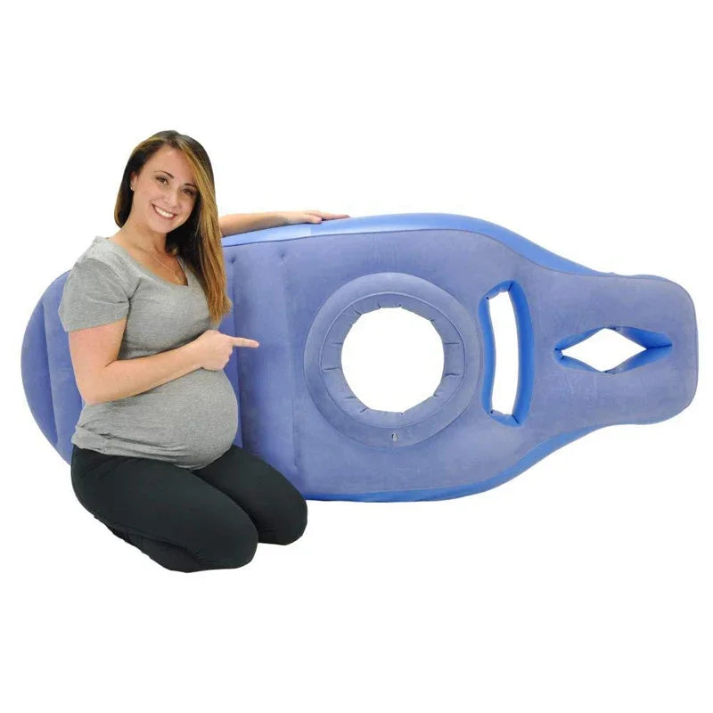 Oreiller de grossesse et tapis de yoga gonflables – Idéal pour des nuits confortables et un soutien