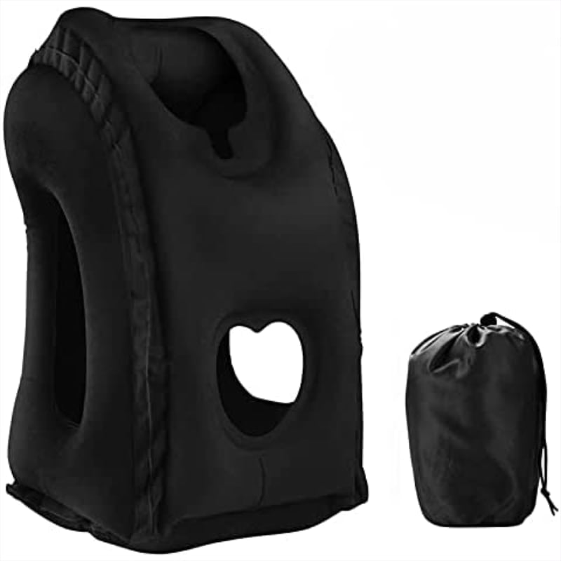 Oreiller de voyage gonflable pour soutien du cou