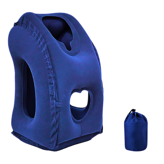 Oreiller de voyage gonflable pour soutien du cou