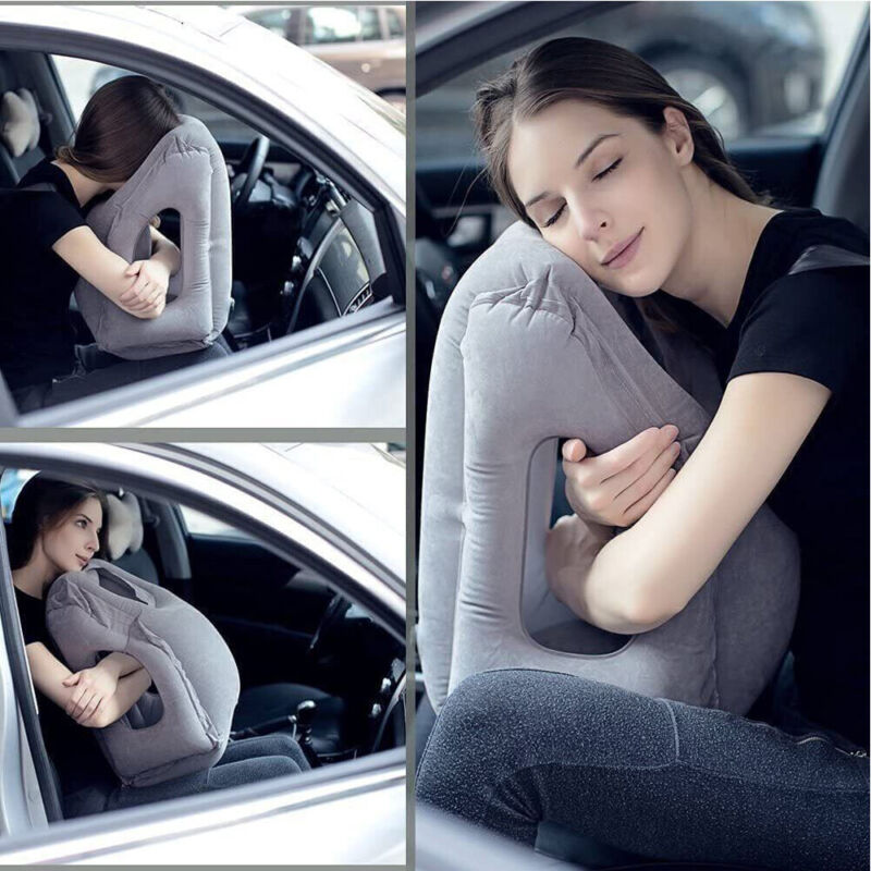 Oreiller de voyage gonflable pour soutien du cou