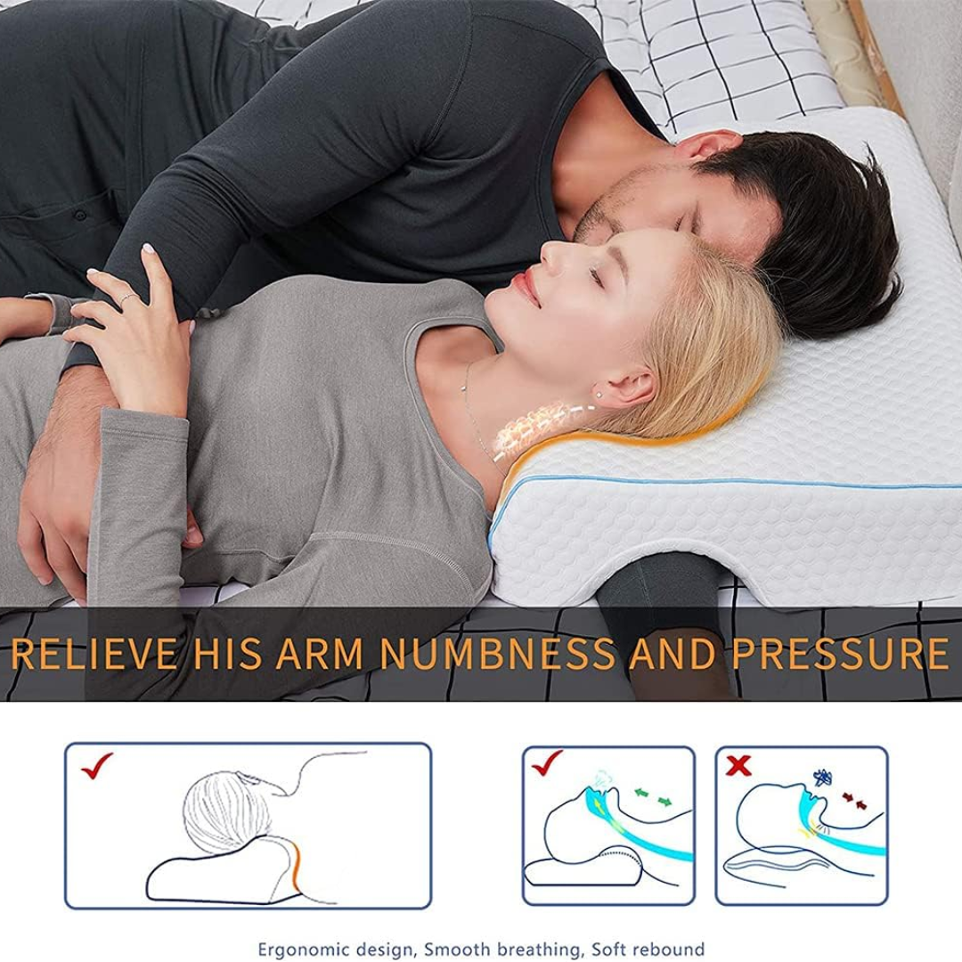 Oreiller gel pour soulagement des épaules et sommeil optimal
