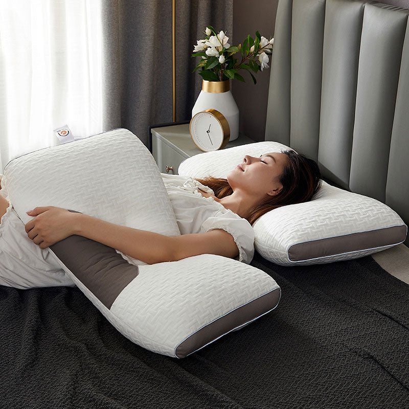Oreiller hybride pour dormeurs sur le dos et le côté – soutien cervical et des épaules