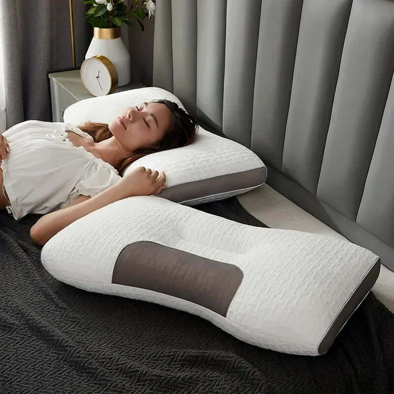 Oreiller orthopédique à tête massante