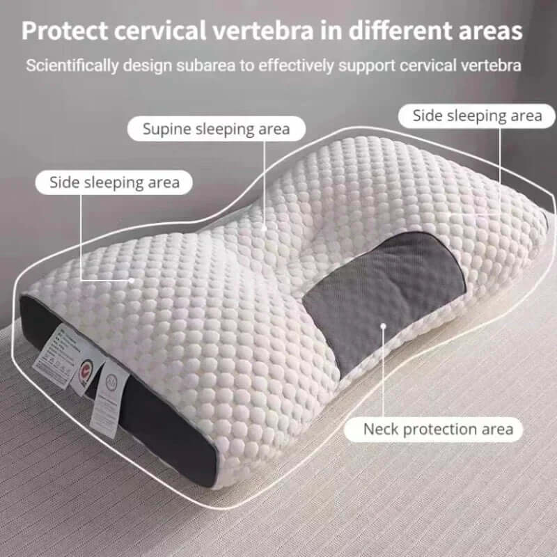 Oreiller orthopédique à tête massante
