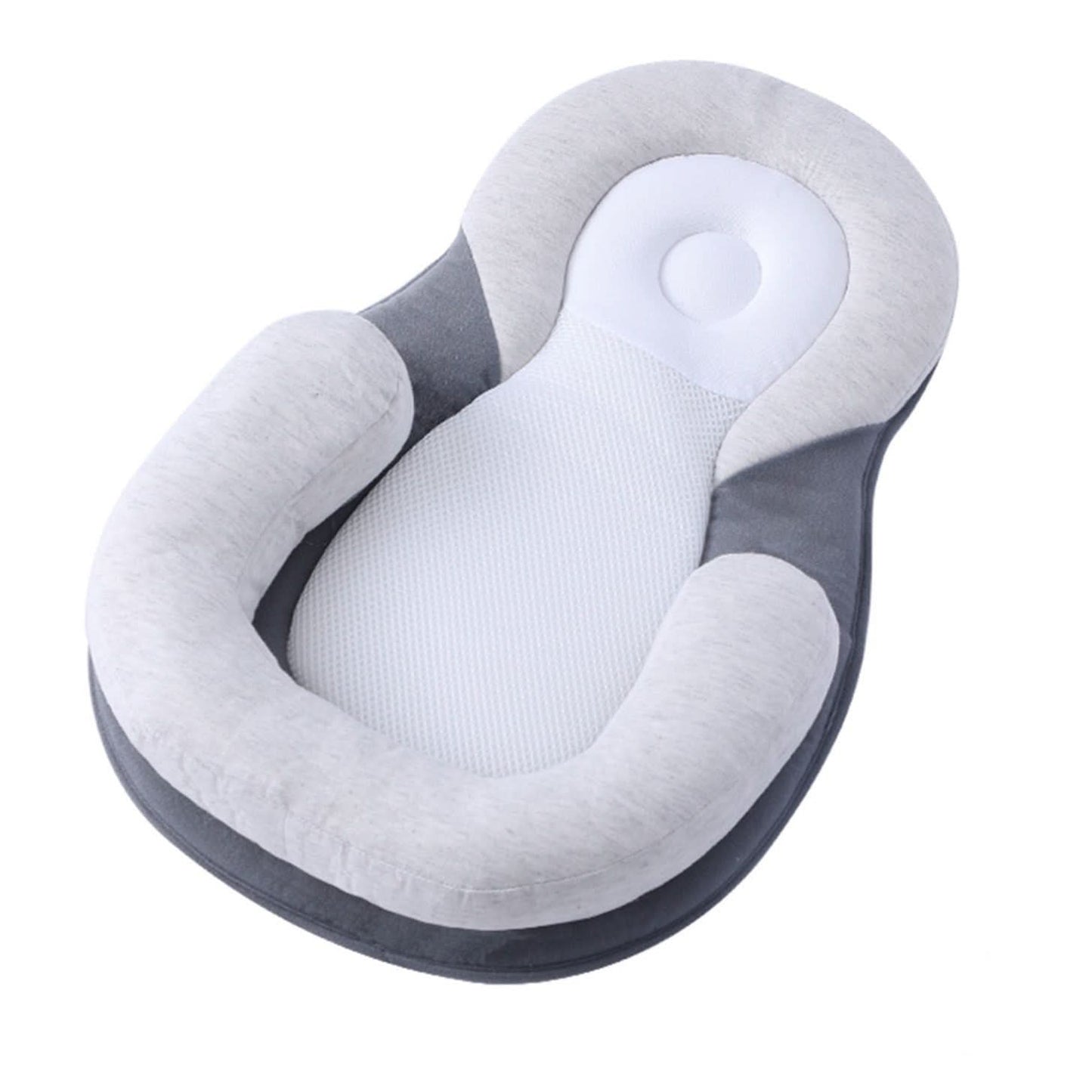Oreiller orthopédique pour nourrissons – oreiller de positionnement ergonomique, 100% coton, soutien pour un développement sain