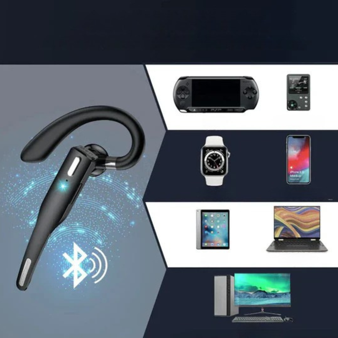 Oreillette Bluetooth professionnelle avec réduction de bruit et design ergonomique