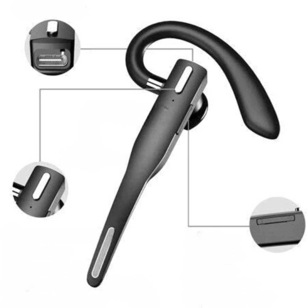 Oreillette Bluetooth professionnelle avec réduction de bruit et design ergonomique