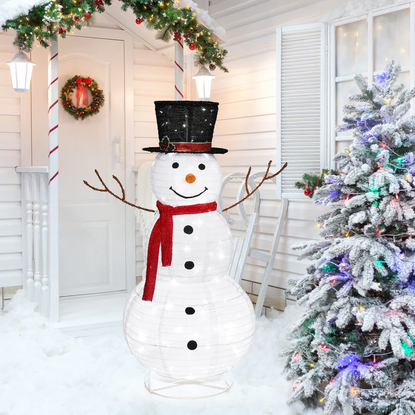 Outdoor Christmas Snowman Light Decoration