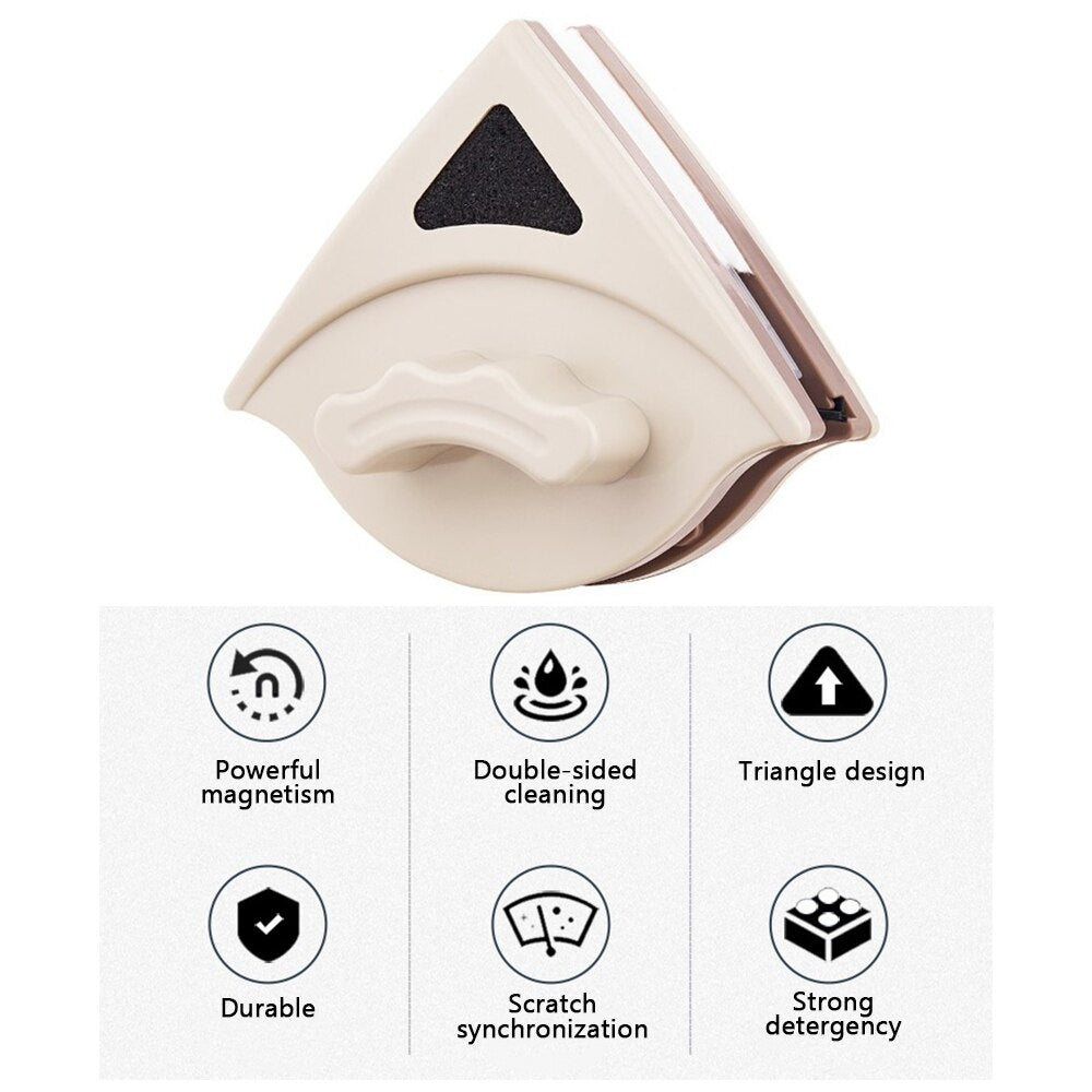 Outil de nettoyage de vitres double-face facile à utiliser
