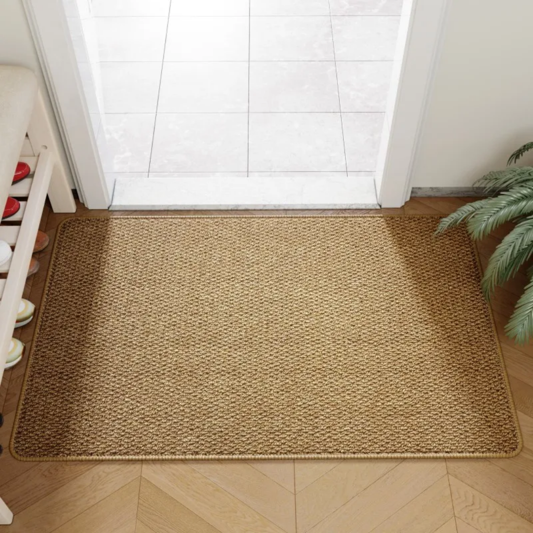 Paillasson d'entrée aspect jute naturel pour intérieur et extérieur