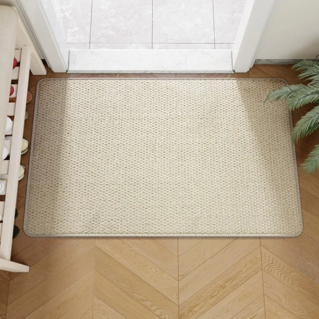 Paillasson d'entrée aspect jute naturel pour intérieur et extérieur