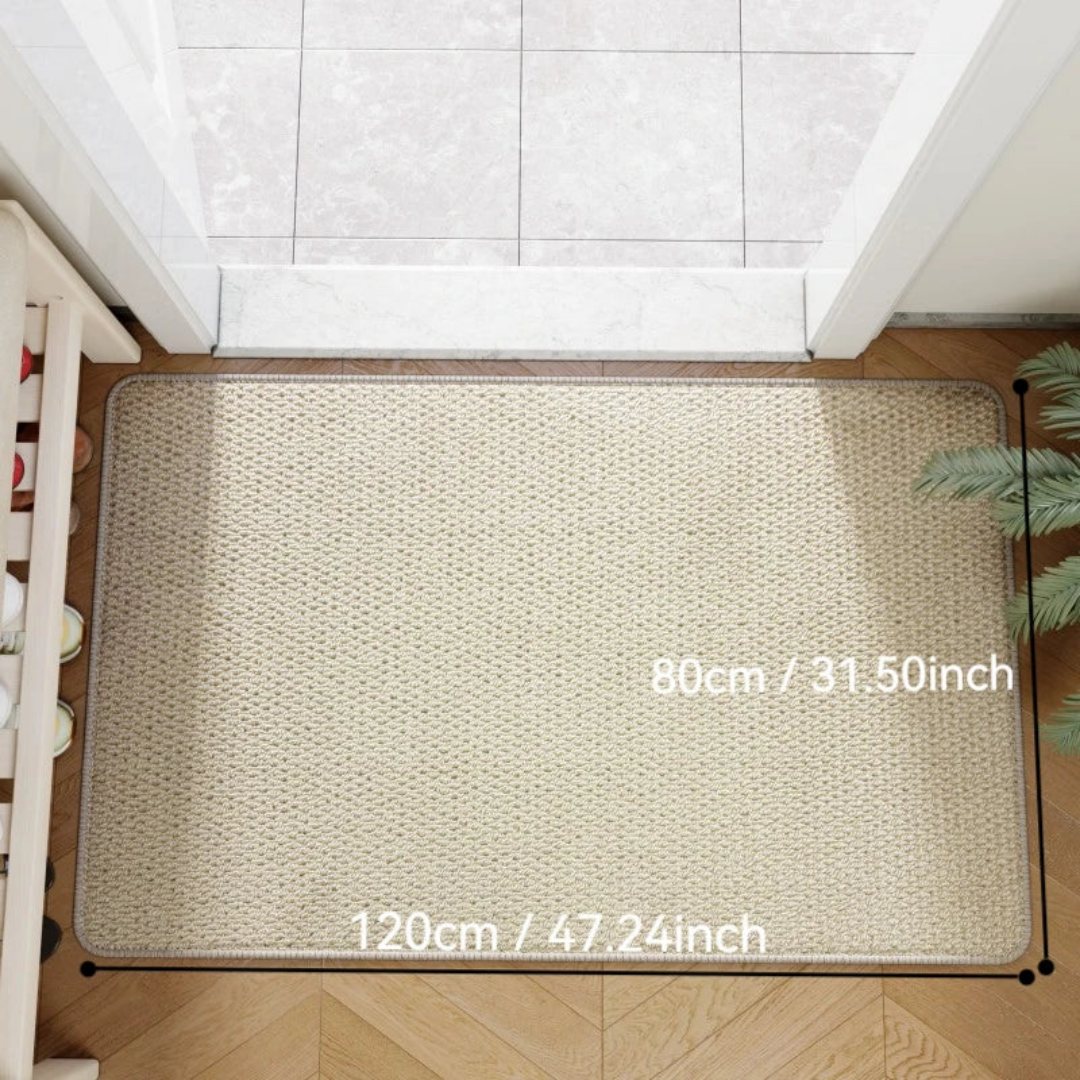 Paillasson d'entrée aspect jute naturel pour intérieur et extérieur