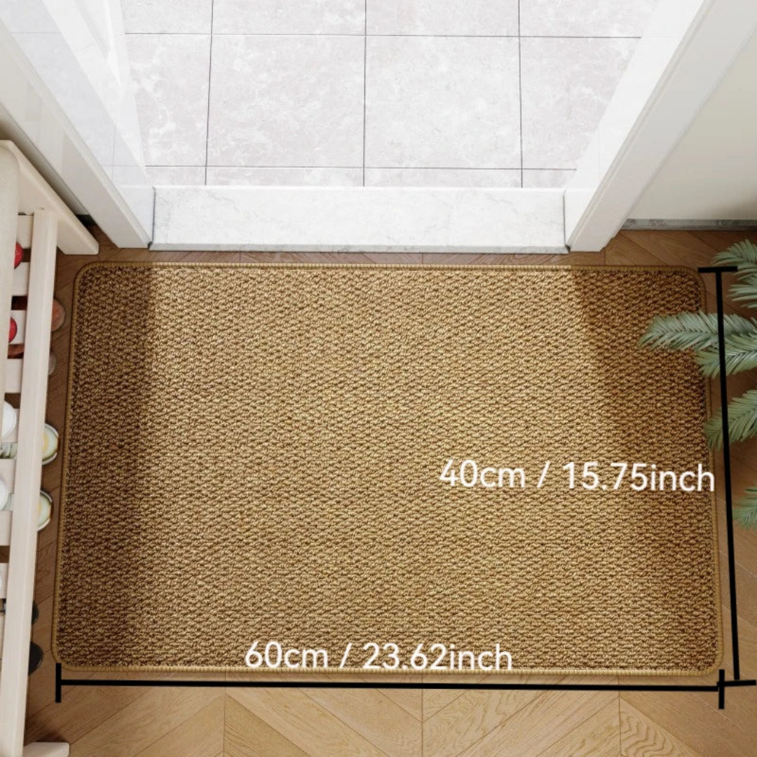 Paillasson d'entrée aspect jute naturel pour intérieur et extérieur
