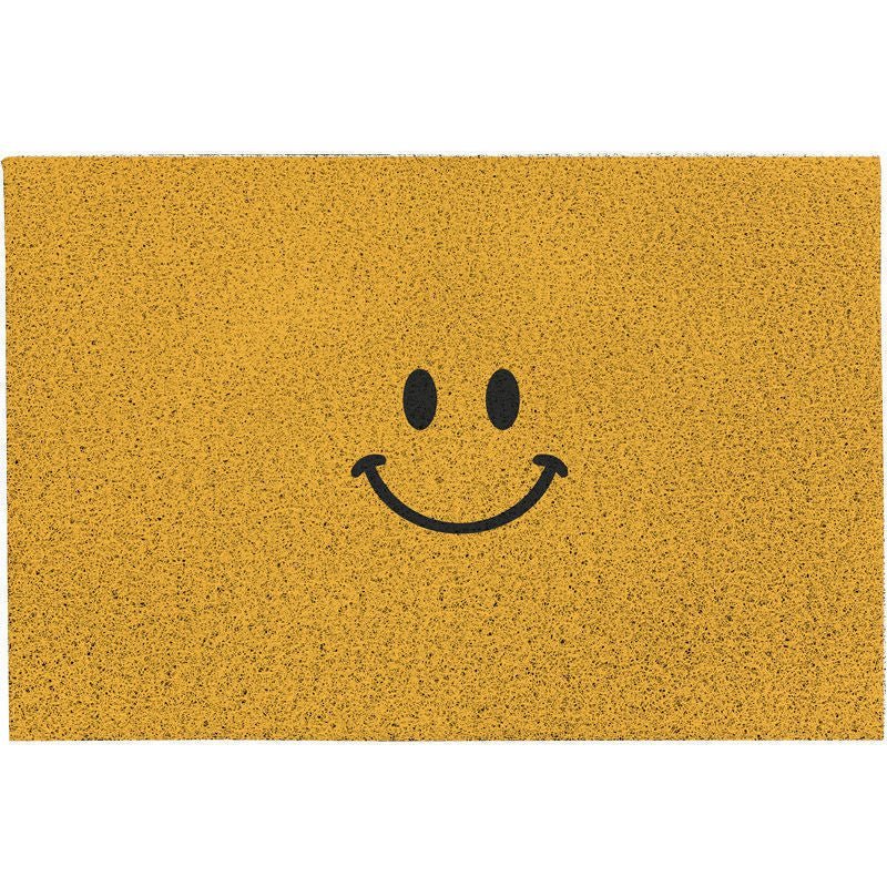 Paillasson d'entrée motif emoji avec dos antidérapant pour couloir et entrée
