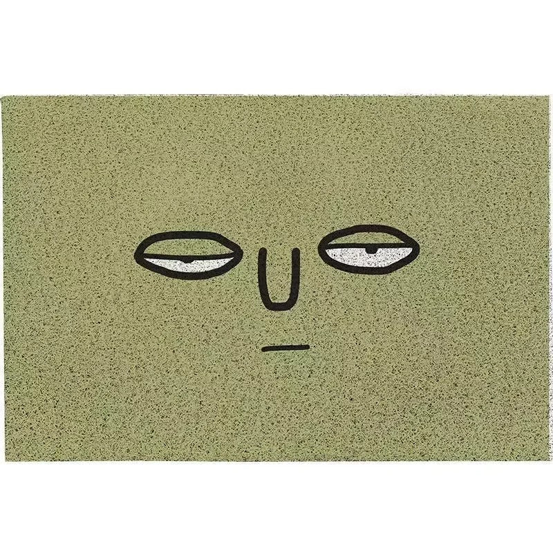 Paillasson d'entrée motif emoji avec dos antidérapant pour couloir et entrée