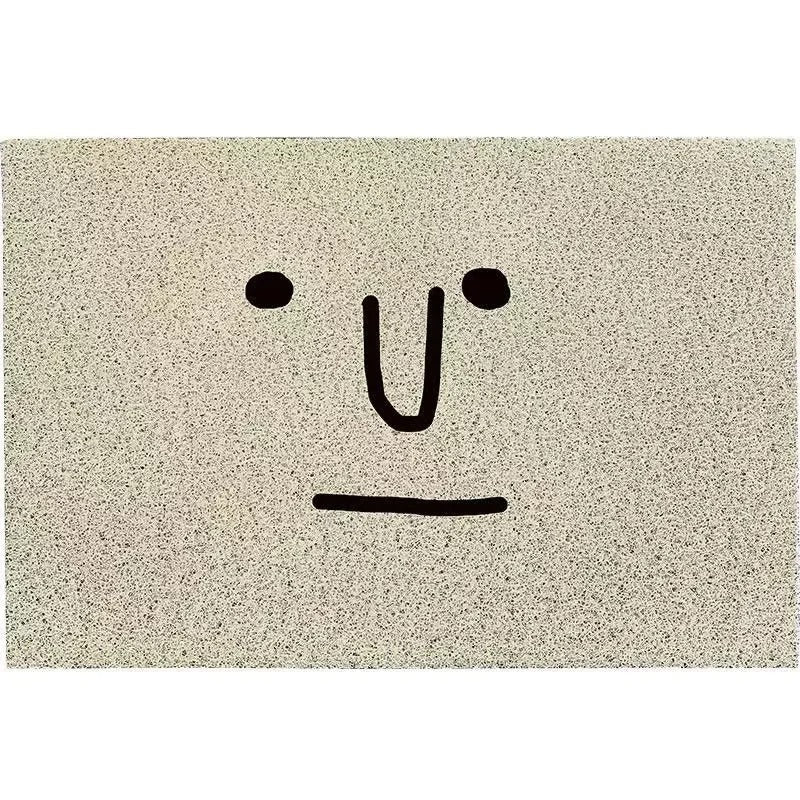 Paillasson d'entrée motif emoji avec dos antidérapant pour couloir et entrée