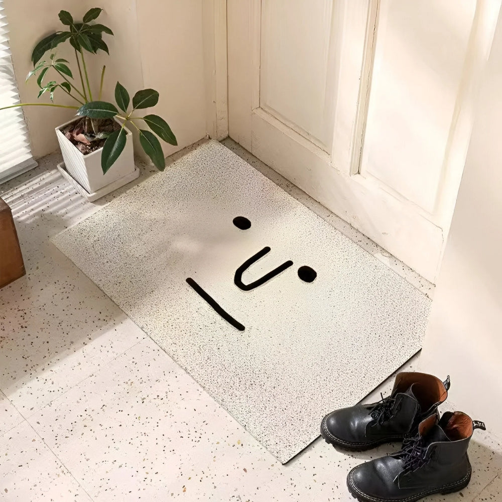 Paillasson smiley – Tapis d'entrée antidérapant – Tapis ludique d'intérieur et d'extérieur