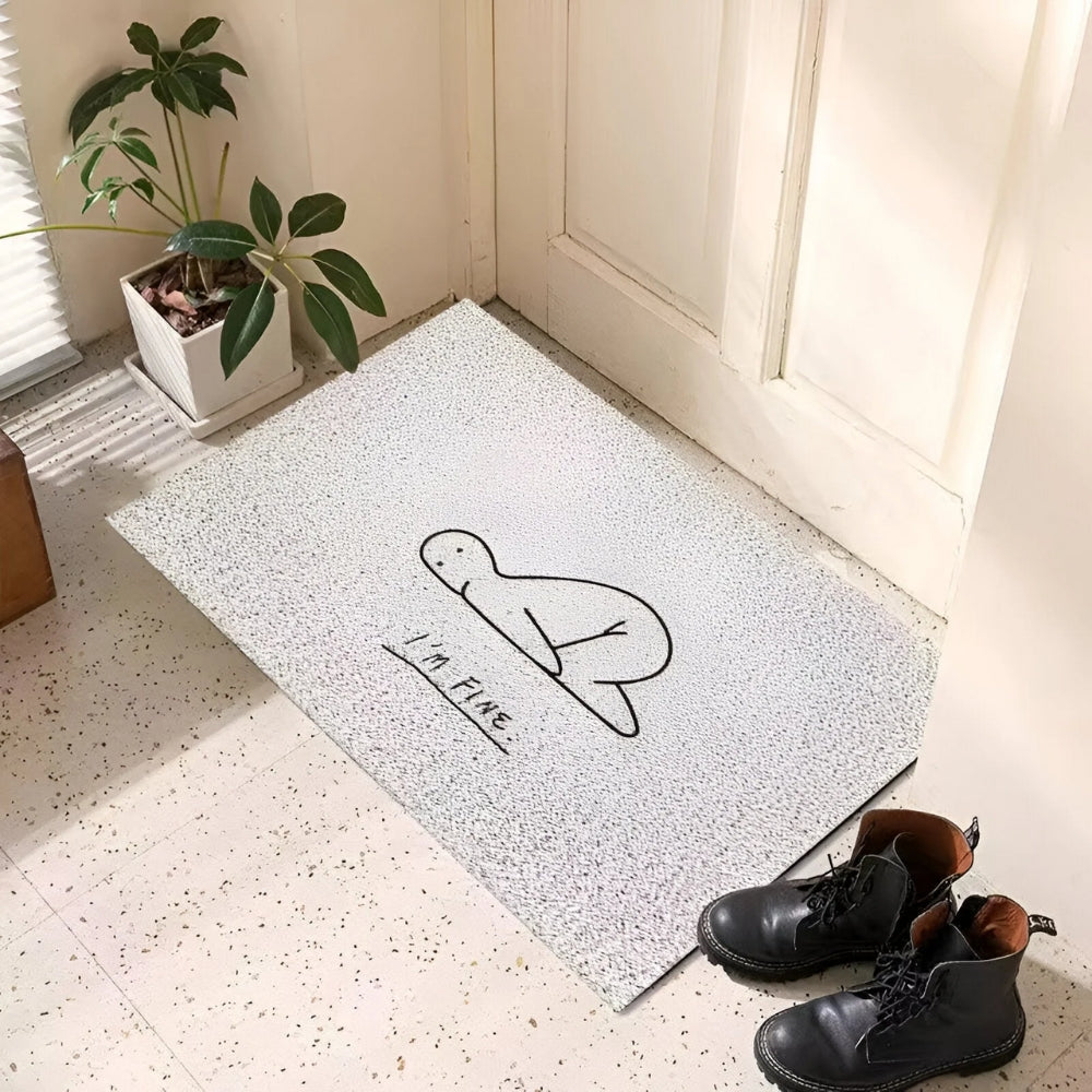 Paillasson smiley – Tapis d'entrée antidérapant – Tapis ludique d'intérieur et d'extérieur